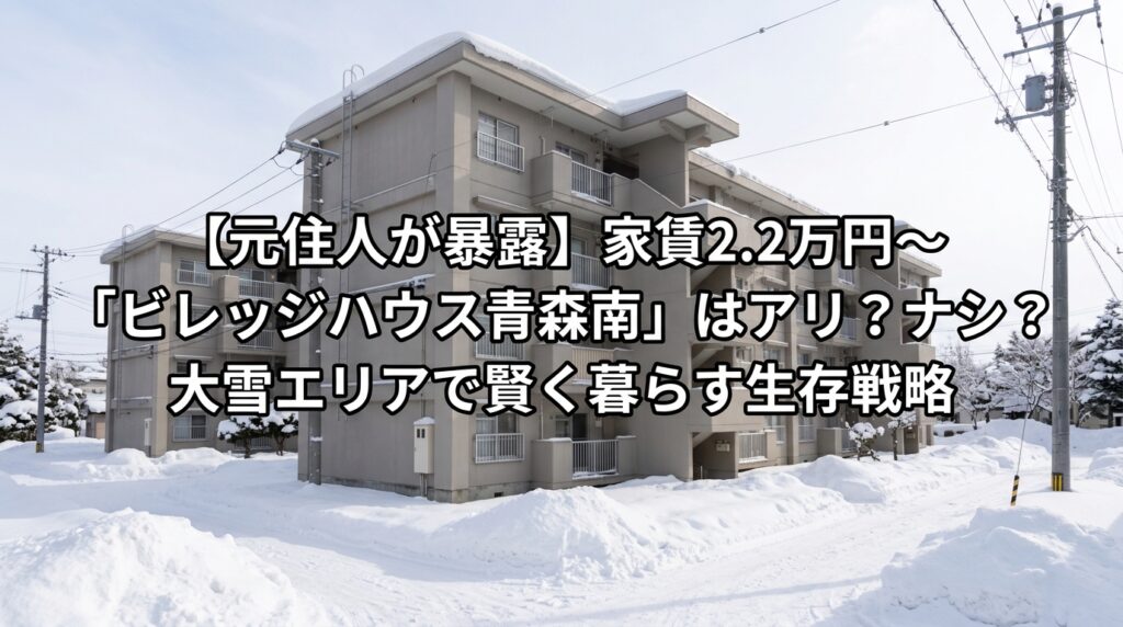 【元住民が暴露】家賃2.2万円〜の「ビレッジハウス青森南」はアリ？ナシ？豪雪地帯を賢く生き抜くサバイバル住みこなし術