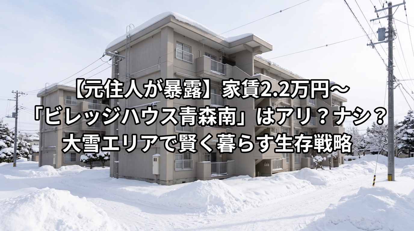 【元住民が暴露】家賃2.2万円〜の「ビレッジハウス青森南」はアリ?ナシ?豪雪地帯を賢く生き抜くサバイバル住みこなし術