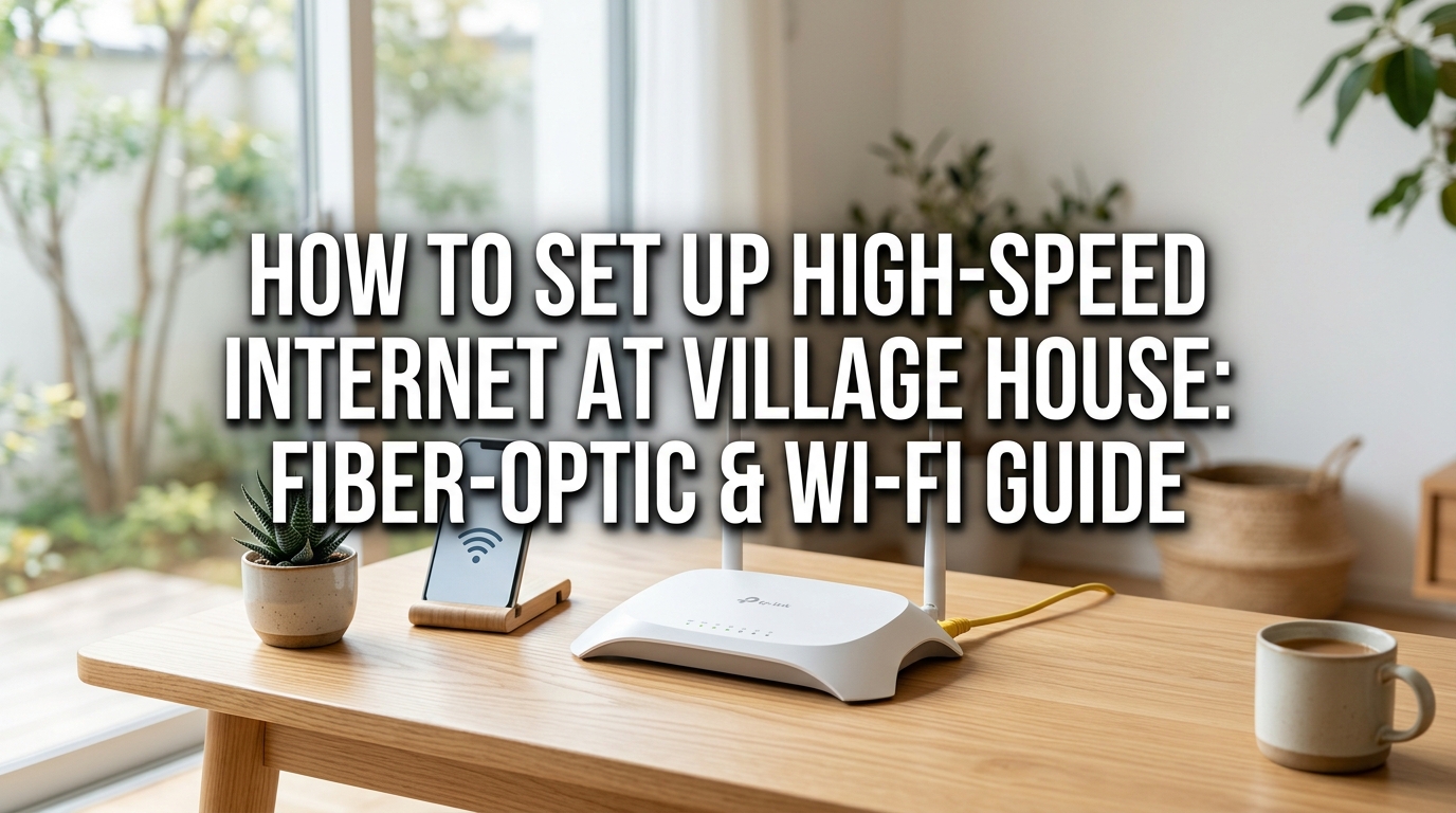 How to Set Up High-Speed Internet at Village House: Fiber-Optic & Wi-Fi Guide