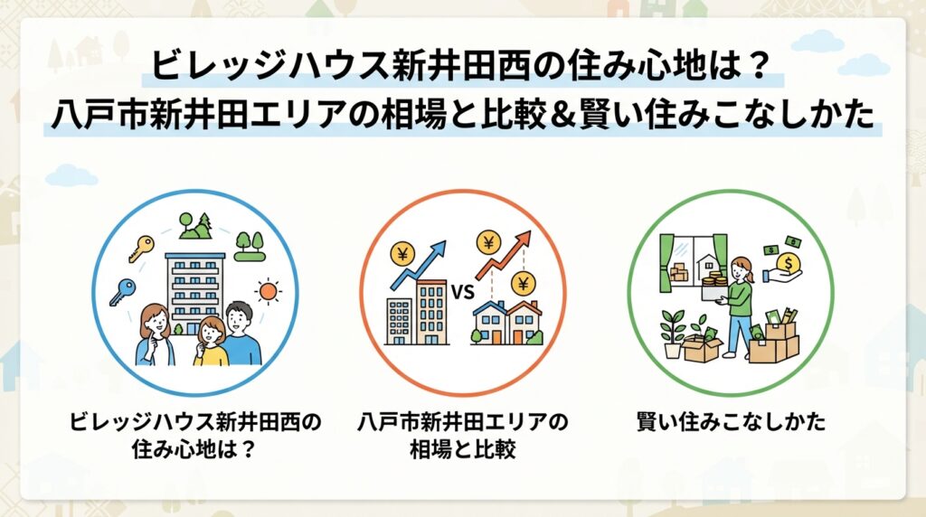 【ビレッジハウス元住民が解説】ビレッジハウス新井田西の住み心地は？八戸市新井田エリアの相場と比較＆賢い住みこなしかた