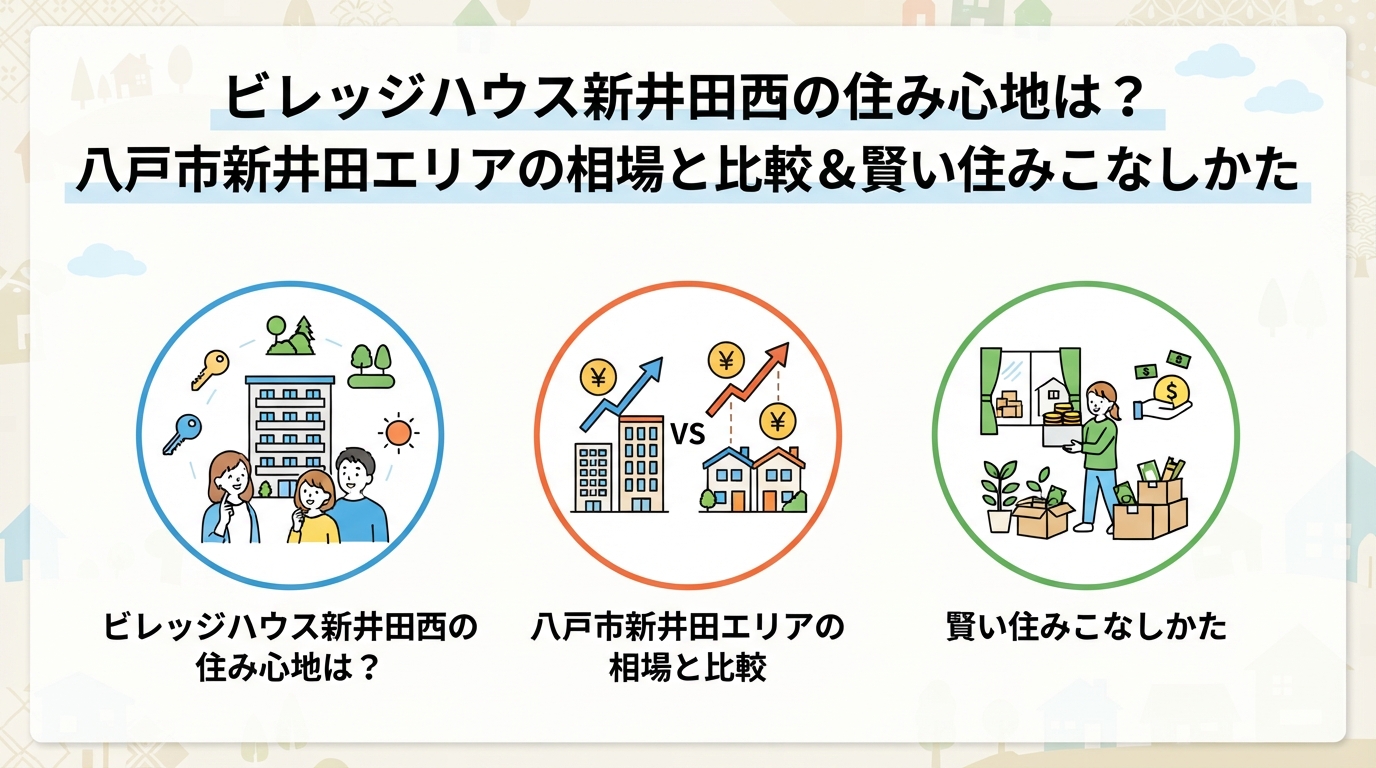 【ビレッジハウス元住民が解説】ビレッジハウス新井田西の住み心地は？八戸市新井田エリアの相場と比較＆賢い住みこなしかた