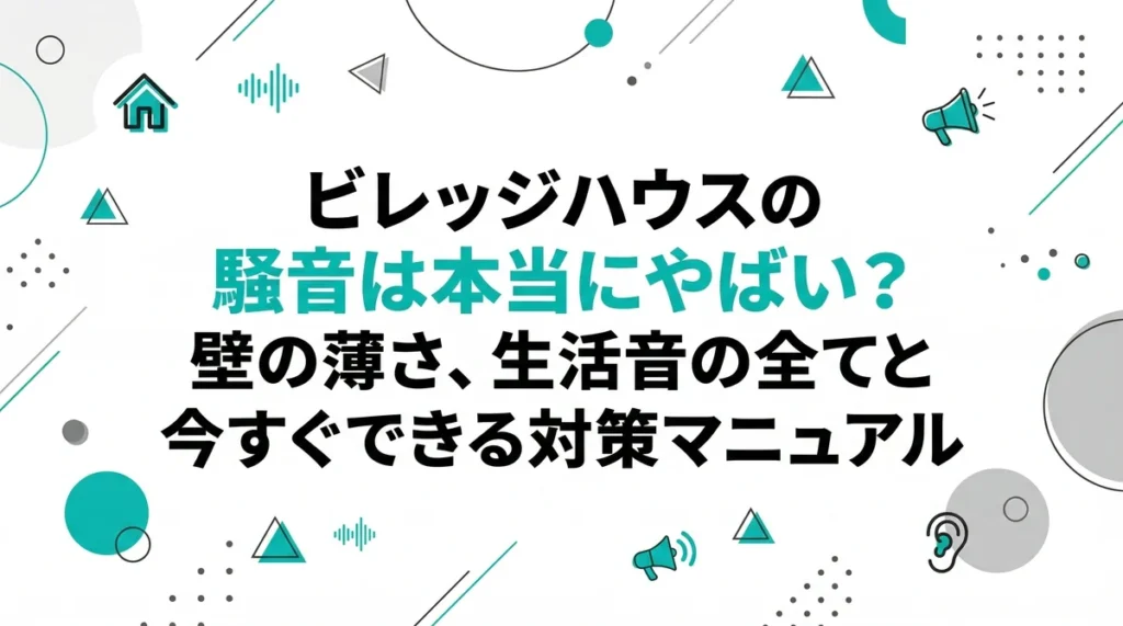 【元住民3年半の告白】ビレッジハウスの騒音は本当にやばい？壁の薄さ、生活音の全てと今すぐできる対策マニュアル